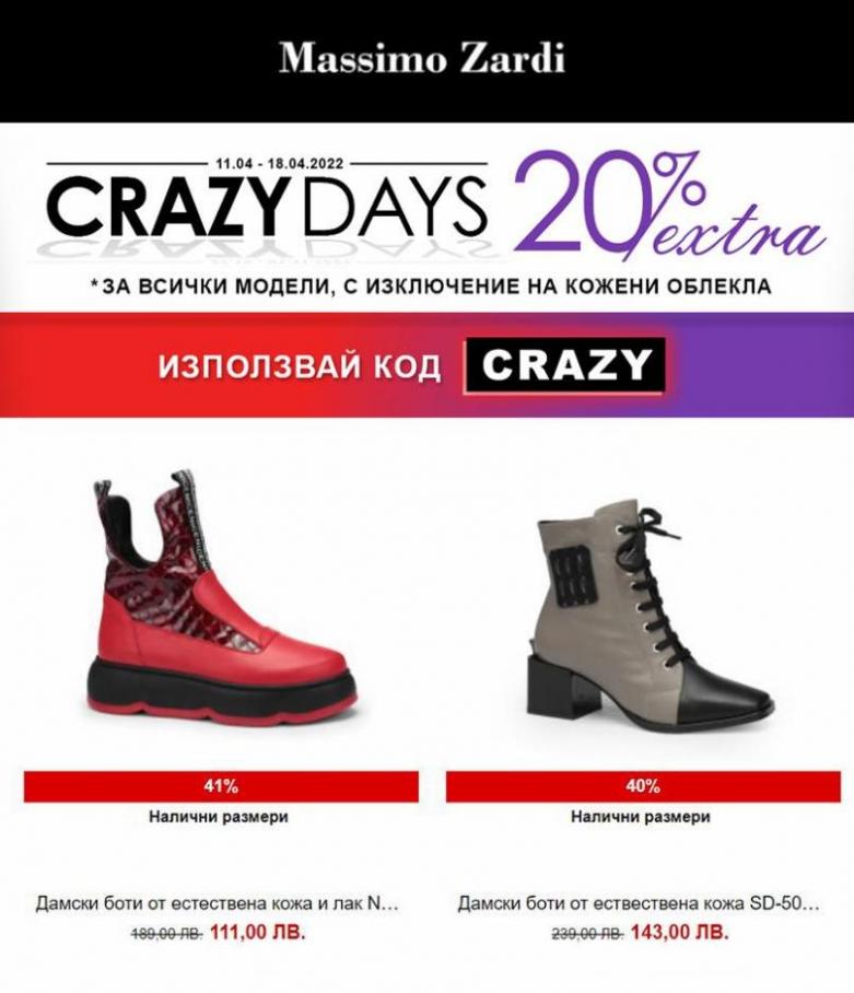 Crazy days 20% Off. Massimo Zardi (2022-04-18-2022-04-18)